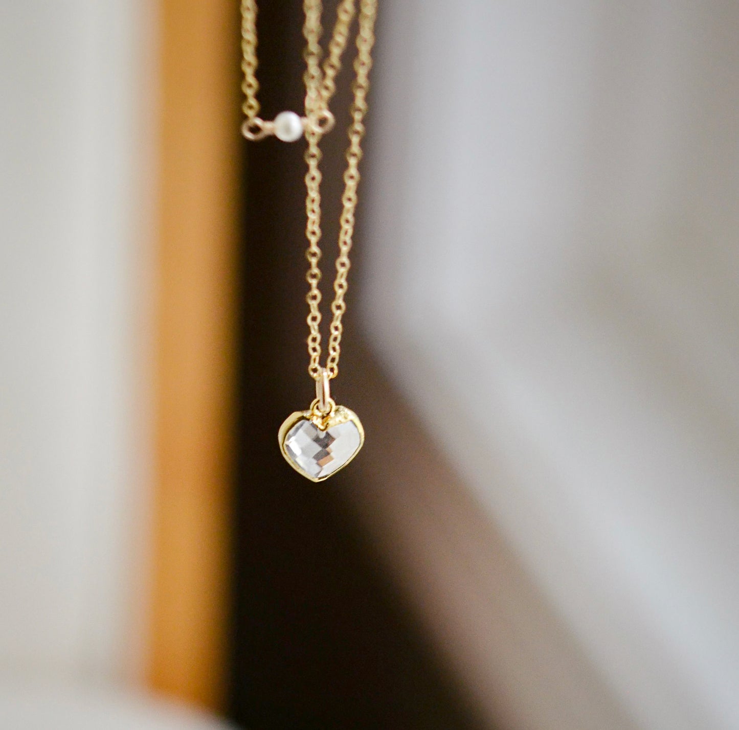 Crystal Quartz Heart Necklace