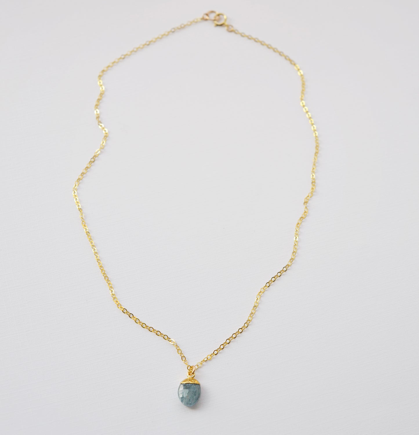 Aquamarine Necklace, Crystal Aquamarine Pendant, Blue Stone Necklace, Something Blue, Blue Bridesmaid Jewelry, Sterling Silver, Gold