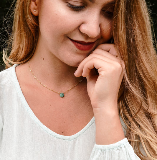 Raw Emerald Necklace