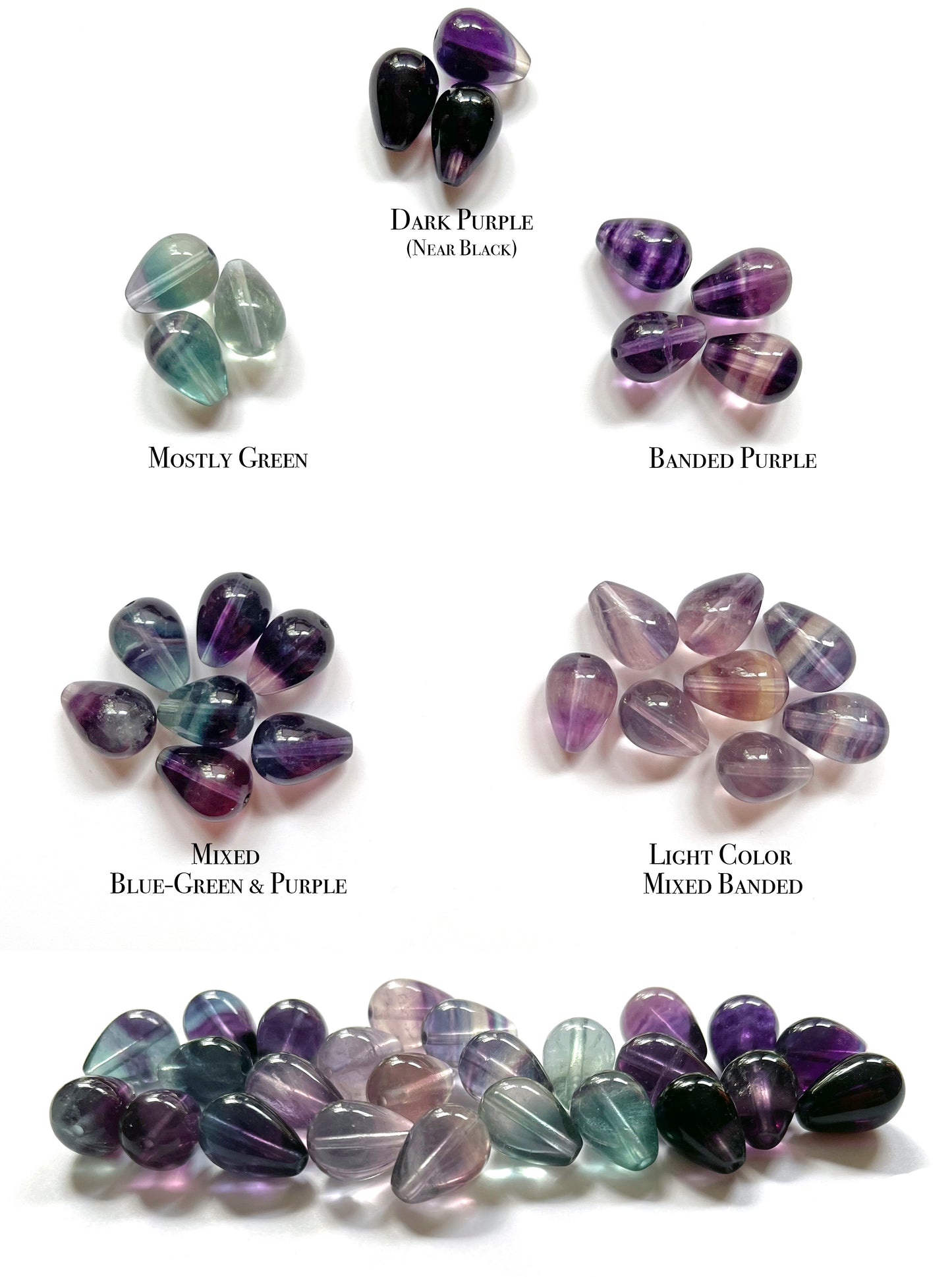 Natural Fluorite Necklace, Sterling Silver or 14k Gold Filled Chain