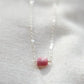 Raw Pink Tourmaline Necklace