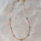 Kyanite and Sunstone Beaded Necklace