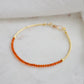 Natural Orange Carnelian Beaded Bracelet