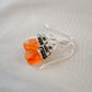 Carnelian and Onyx Wire Wrapped Dangle Earrings