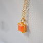 Minimalist Carnelian Square Necklace