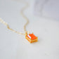 Minimalist Carnelian Square Necklace