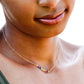 Rainbow Crystal Chakra Necklace, Handmade by GEMNIA. Modeled chakra pendant on gold or silver chain. 