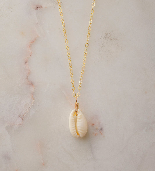 White Cowrie Shell Necklace