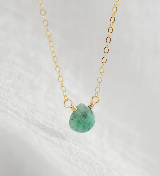 Raw Emerald Necklace