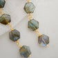 Azora Earrings - Hexagonal Labradorite