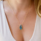 Labradorite Teardrop Necklace, Genuine labradorite bezeled in gold and suspended from a gold chain. Handmade by GEMNIA.