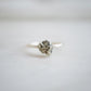 Raw Pyrite Cluster Ring in Sterling Silver