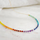 Close up of the gemstones. The 14k gold filled style is shown.