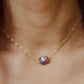 Raw Ruby Necklace in Sterling Silver or 14k Gold Filled