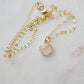 Rose Quartz Heart Pendant in 14k Gold Filled or Sterling Silver