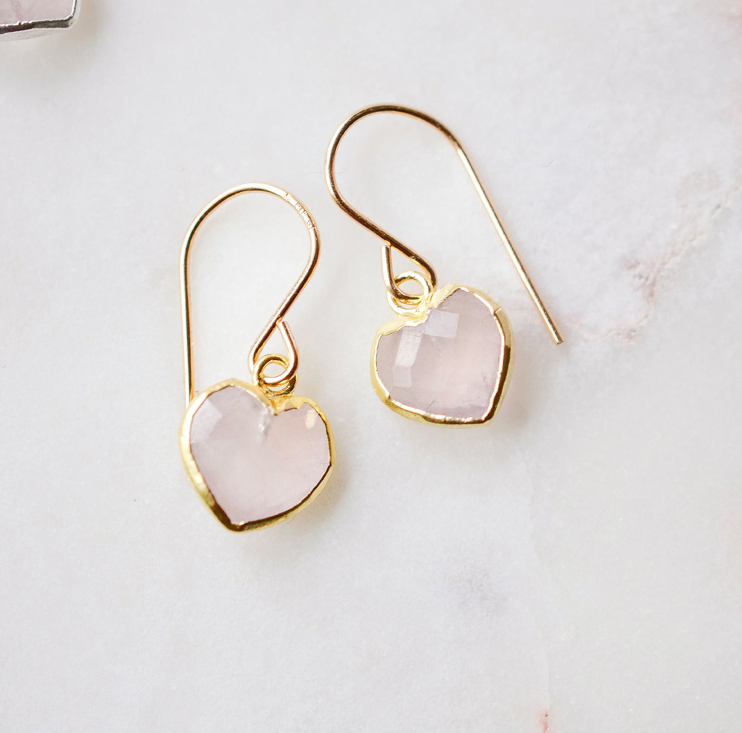 Stone Heart Earrings and Necklaces for Valentine's Day