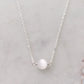 Natural Minimalist Selenite Round Necklace on Sterling Silver or Gold Filled Chain