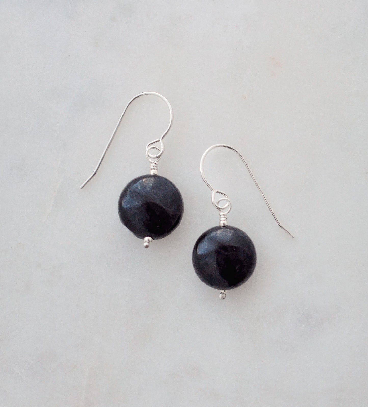 Genuine Shungite Earrings in Sterling Silver or 14k Gold Filled