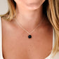 Natural Shungite Round Pendant Necklace