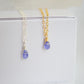 Tiny Tanzanite Droplet Necklace