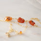 Triple Raw Carnelian Crystal Necklace