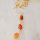 Triple Raw Carnelian Crystal Necklace