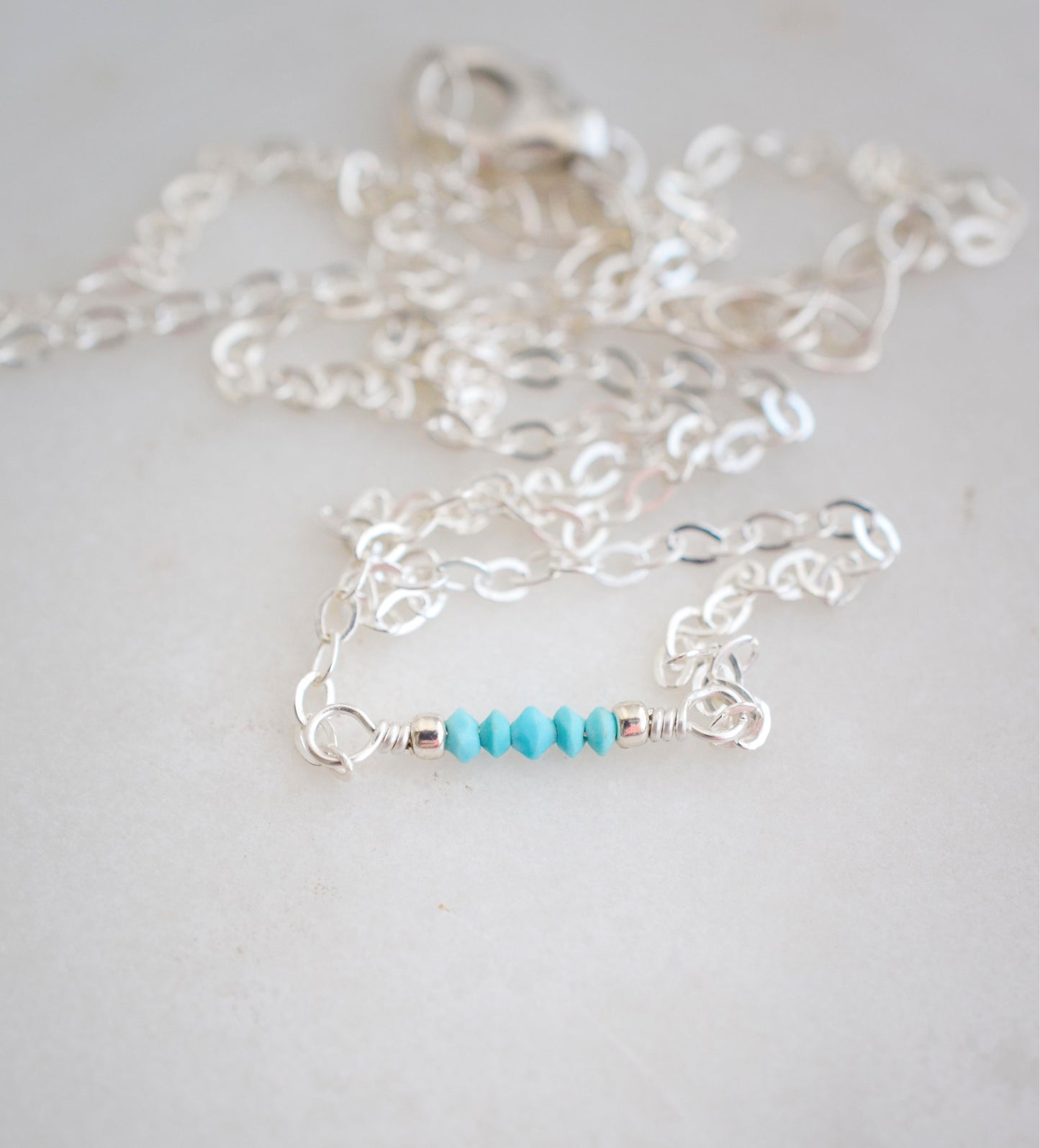 Minimalist Turquoise Bar Necklace