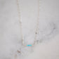 Minimalist Turquoise Bar Necklace