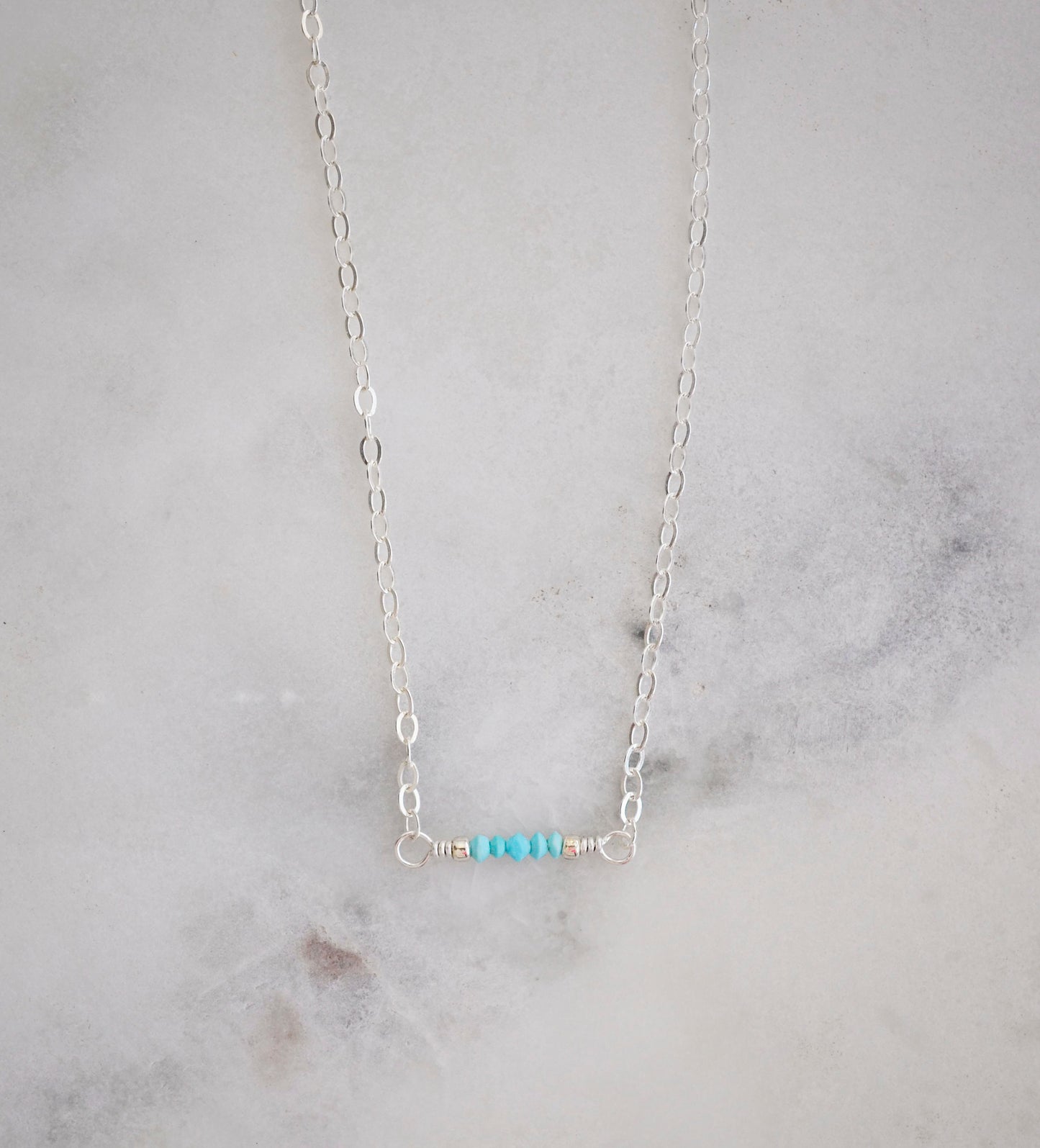 Minimalist Turquoise Bar Necklace