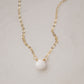 White Quartz Teardrop Necklace