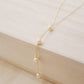 Long White Freshwater Pearl Y Necklace, Gold Filled or Sterling Silver