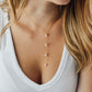 Long White Freshwater Pearl Y Necklace, Gold Filled or Sterling Silver