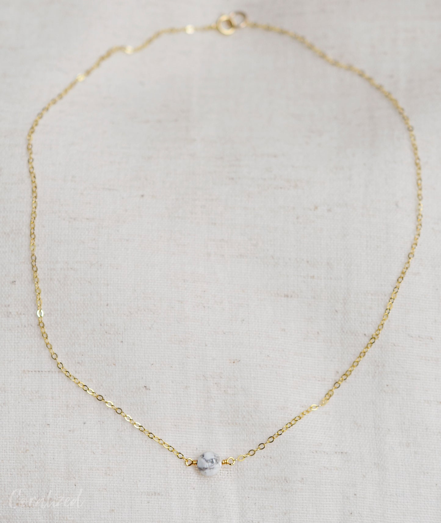 Natural White Howlite Necklace