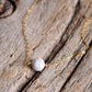 Genuine White Howlite Pendant, Sterling or Gold Filled