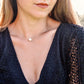 Modeled: Natural White Howlite Gemstone Necklace, Sterling Silver, 14k Gold Filled, Minimalist Style