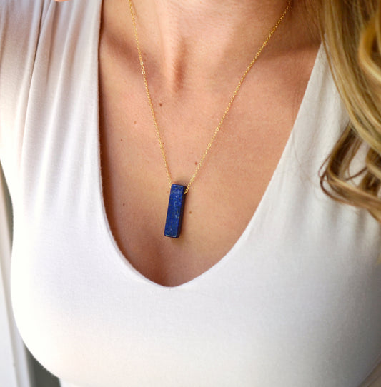 Lapis Lazuli Bar Pendant