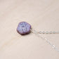 Raw ruby necklace, pink purple ruby pendant, ruby jewelry, ruby chain necklace, minimalist july birthstone