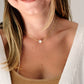 Natural Minimalist Selenite Round Necklace on Sterling Silver or Gold Filled Chain