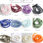 Natural crystal stone options for our handmade beaded Willow bracelet.