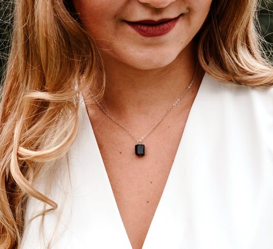 Raw Black Tourmaline Pendant