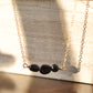 Black Tourmaline Necklace, Polished Tourmaline Necklace, Sterling Silver or 14k Gold Filled, Protection Empath Pendant, Dainty, For Women