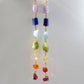 chakra earrings, gemstone chakra, rainbow jewelry, pride earrings, gold, silver