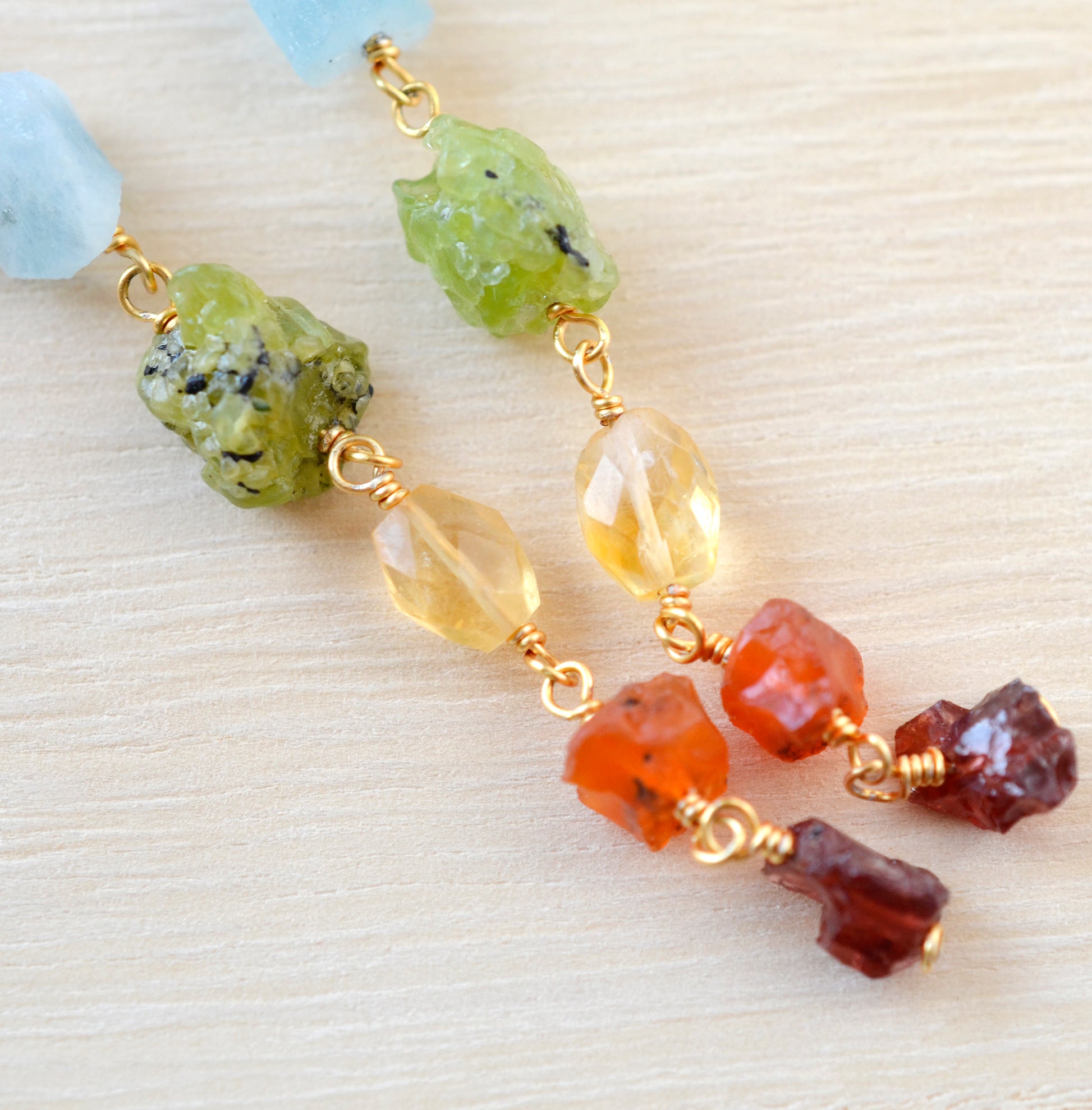 chakra earrings, gemstone chakra, rainbow jewelry, pride earrings, gold, silver