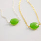 Green Chrysoprase Necklace, Sterling Silver or 14k Gold Filled