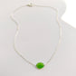 Green Chrysoprase Necklace, Sterling Silver or 14k Gold Filled