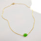 Green Chrysoprase Necklace, Sterling Silver or 14k Gold Filled