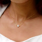 Natural White Howlite Necklace in gold or silver.