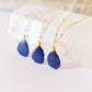 Natural Lapis Lazuli Slice Pendant Necklace