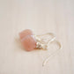 Peach Sunstone Wire Wrapped Earrings