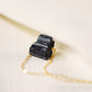 Raw Black Tourmaline Necklace with Sterling Silver or 14k Gold Filled Chain